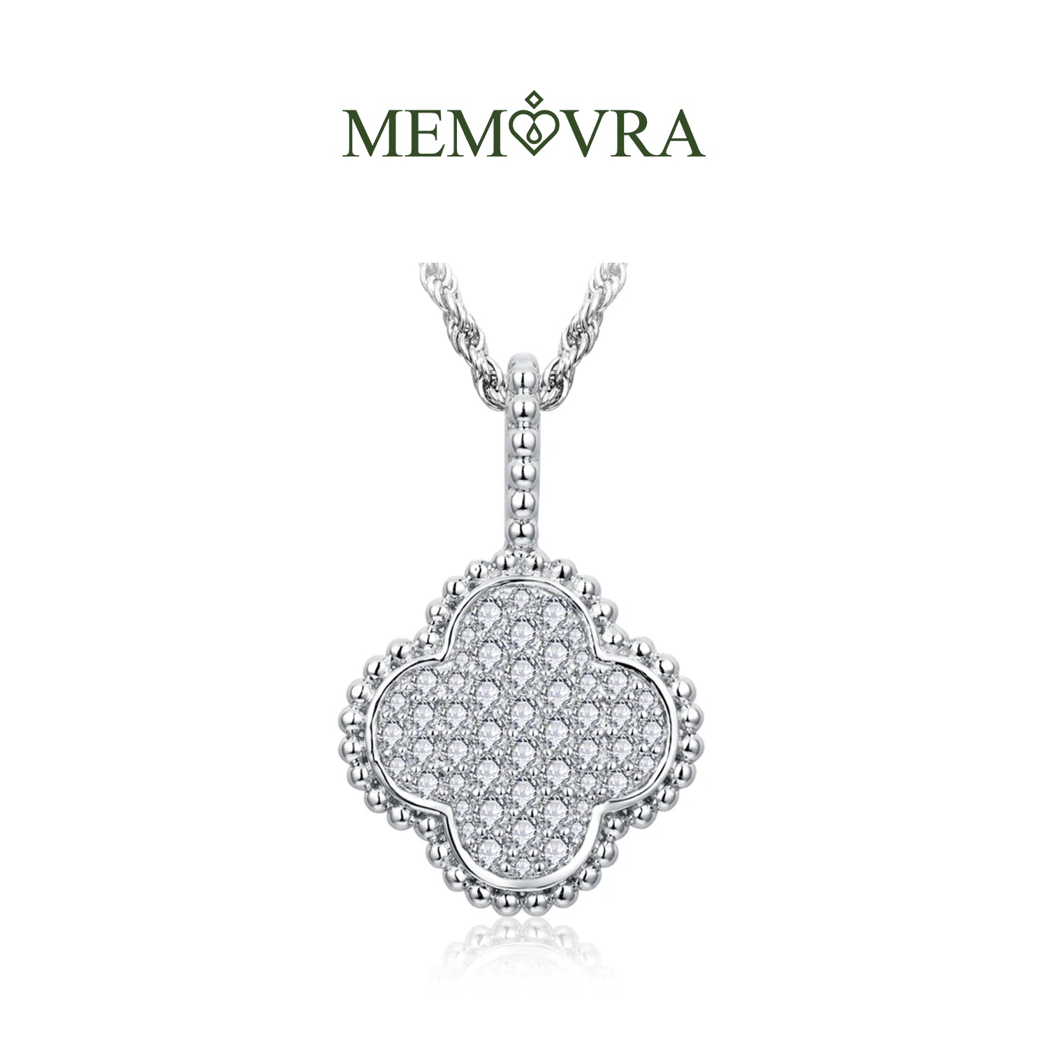 Elysian Moissanite Plant Pendant Necklace